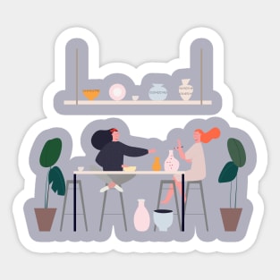 Pottery Studio Sticker